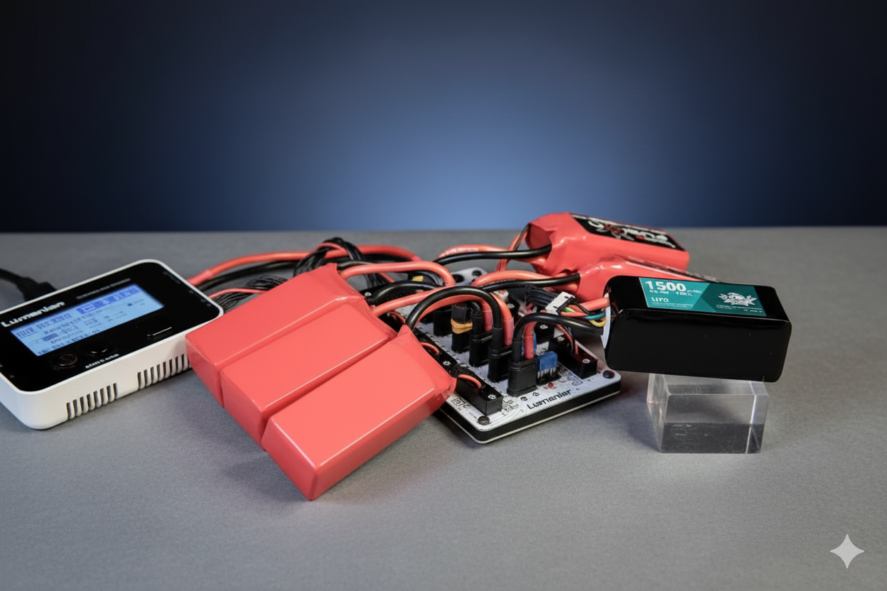 old messy battery setup