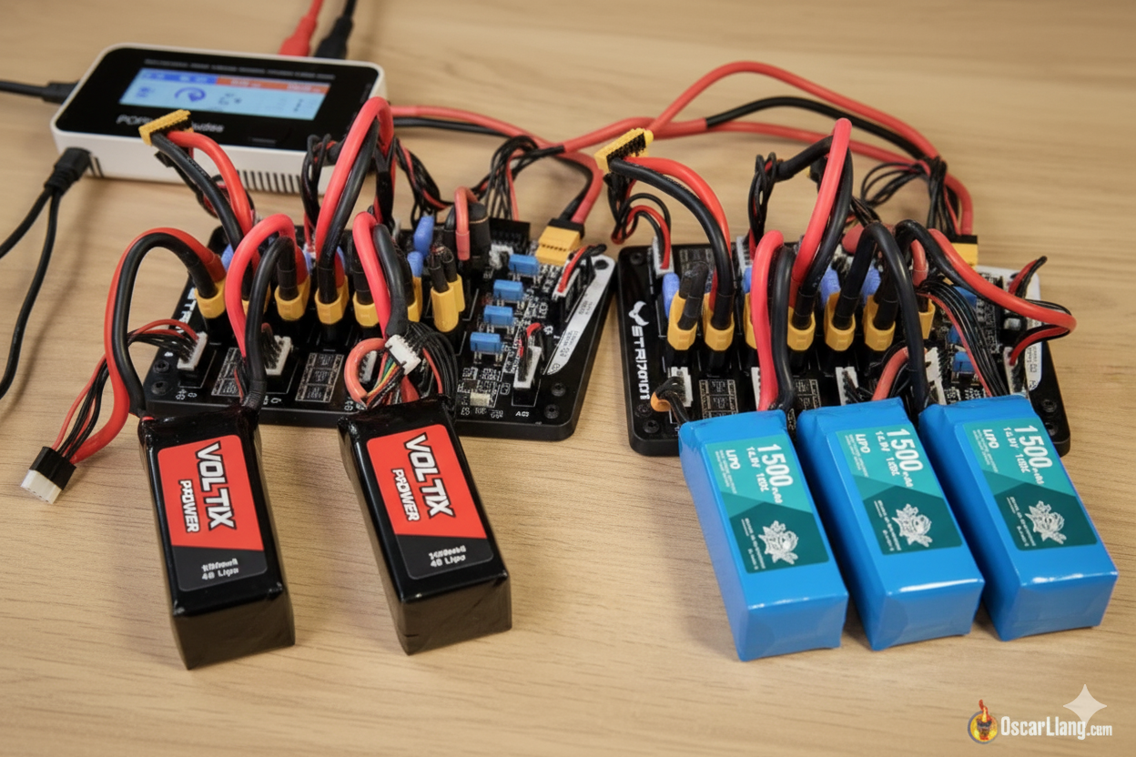 old messy battery setup