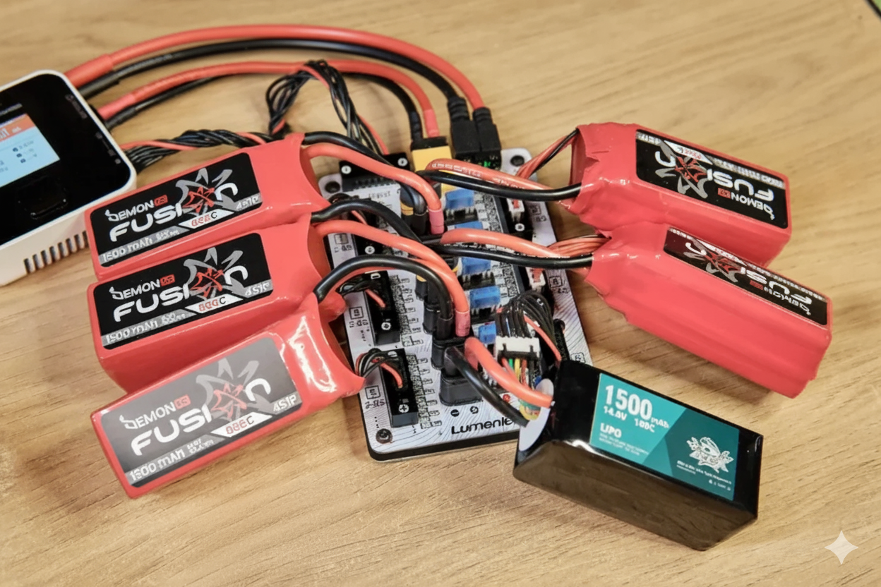 old messy battery setup