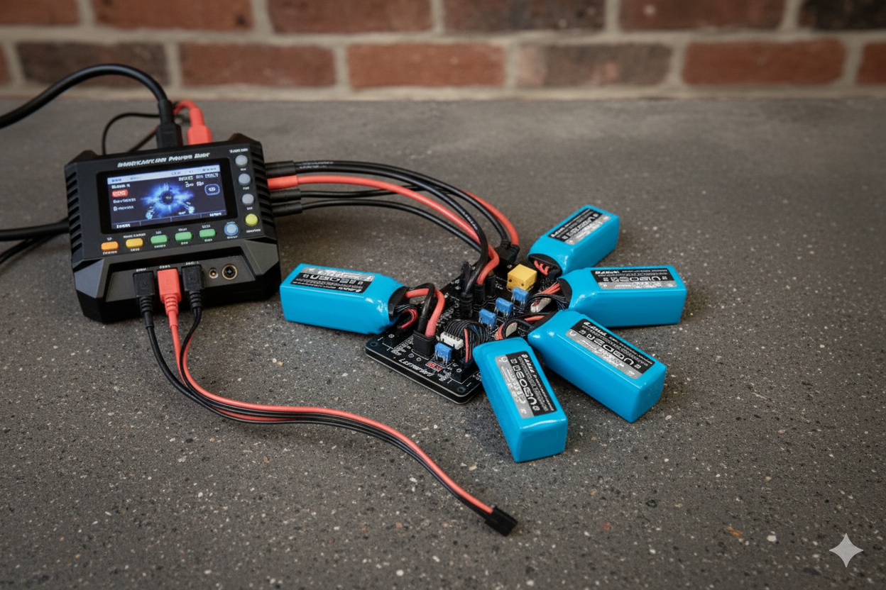 old messy battery setup